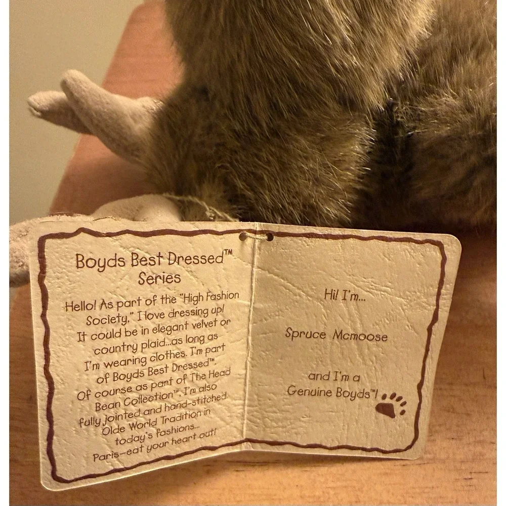 Boyds Bears Collection Spruce McMoose Holiday Plush Bear Jointed 2004‎ Retired